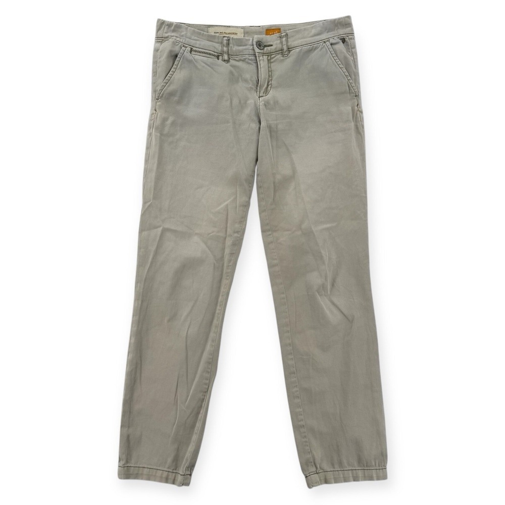 Pilcro and the Letterpress Anthropologie Hyphen Pants Jeans Womens 26 Beige